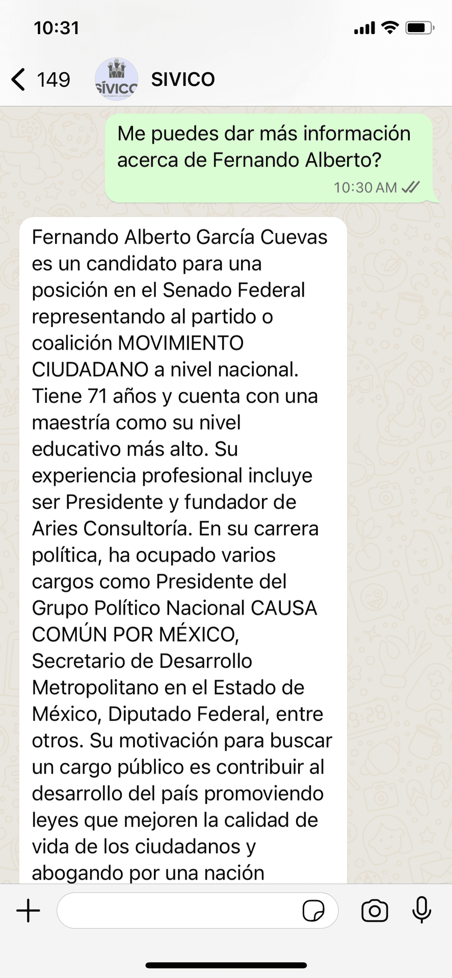 SÍVICO responde en segundos
